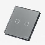 Tosyco Întrerupător dublu cu touch (tactil) din sticlă (TOS-C2G1W-Y)