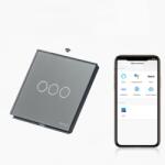 Tosyco Întrerupător triplu WIFI cu touch (tactil) din sticlă [CLONE] (TOS-ME3G1W-ZB-LN-Y)