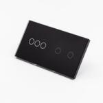 Tosyco Întrerupător simplu cu touch (tactil) din sticlă [CLONE] [CLONE] [CLONE] (TOS-C3G2G-B)