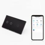 Tosyco Întrerupător simplu cu touch (tactil) din sticlă [CLONE] [CLONE] [CLONE] [CLONE] (TOS-C2G1G1WWIFI-L-B)