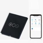 Tosyco Întrerupător dimabil simplu WIFI cu touch (tactil) din sticlă (TOS-CDIMWIFI-B)