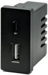 Tosyco Modul încărcător 2 x USB 3.1 A cu indicator LED [CLONE] (MEUSBAC20-B)