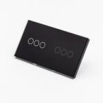 Tosyco Întrerupător simplu cu touch (tactil) din sticlă [CLONE] [CLONE] [CLONE] [CLONE] (TOS-C3G3G-B)