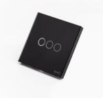 Tosyco Întrerupător triplu cu touch (tactil) din sticlă (TOS-C3G1W-B)