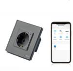 Tosyco Priză schuko WIFI simplă cu ramă din sticlă [CLONE] (TOS-C1SK-ZB-Y)