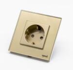 Tosyco Priză Schuko simplă cu ramă din sticlă (TOS-C1SK-G)