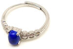 R. M. ékszer Lapis lazuli gyűrű állítható, áttört díszes 7x5 mm „Csillagpor (019533)