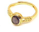R. M. ékszer Tanzanit gyűrű áttört 10x8 mm, aranyszínű, állítható „Szavannai Est (019501)