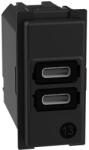 Legrand Incarcator USB 2 x porturi tip C 15W Bticino Living Now K4191CC / K4192CC (K4191CC / K4192CC)
