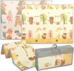 AIYAPLAY Covoraș de Joacă pentru Copii 200x150x1, 5 cm, Tematică Pădure, Pliabil, Reversibil, XPE, 0-3 Ani, Multicolor | Aosom Romania (431-094V01MX)
