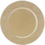 Chomik Kerek dísz alátéttányér 33x33x2cm arany hópelyhekkel 69268 (VEN8618)