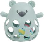 Nattou Zornăitoare din silicon pentru bebeluși cu bilă Bear Pastel Green