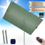Blumfeldt Bayonne, umbrelă de soare, 130 x 180 cm, poliester, protecție UV 50, LED solar (GDW8-FlexShadeLED-DM) (GDW8-FlexShadeLED-DM)