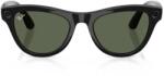 Ray-Ban Ochelari inteligenti Ray-Ban Meta Skyler Gen. 2 RW4014, Size M 52-20, Shiny Black Frame, G-15 Green Solid Color Lenses (RW4014 601/71 52-20)