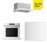 Klarstein Velaire indukciós főzőlap + Velaire beépíthető sütő + Velaire teleszkópos páraelszívó | 60 cm (10047410+10047416+10047359) (10047410+10047416+10047359)