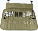 OFFLANDER Set de tacâmuri OFFLANDER Camping Cutlery Set with Case green