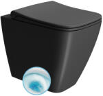 SAPHO GSI Nubes álló kerámia WC csésze 35×52 cm SwirlFlush® öblítéssel és DualGlaze+ bevonattal, fekete 961026 (961026)