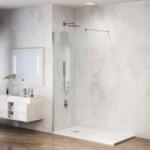 BALNEO Beira Walk-in zuhanyfal 50x200 cm átlátszó üveggel és vágható merevítővel, króm profilszín K0101020110-1 (K0101020110-1)