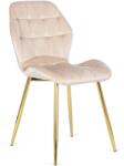 Rauman Vidor Velvet étkezőszék, krém / arany