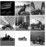 ZeSmakiem Poszter szett 9x 60x60 Mix Harley Davidson (FIX10M_PL9E_180x180cm)