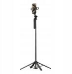Hurtel Selfie stick WH181D-Y1S teleszkópos állvány 1.75m dupla lámpával fekete (ES-H181D)