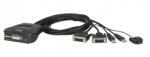 ATEN 2 portos Usb DVI Kvm switch távoli Aten portválasztással (CS22D)