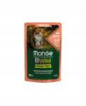 Monge BWild Cat Sterilised Lazac garnélarákkal és zöldségekkel szószban 85g (8009470012782)