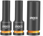 INGCO Alufelni dugókulcs készlet 3 részes 1/2" 17/19/21 mm CrMo (HKISSD12042L) - agrotrade