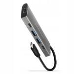 AXAGON HMC-5G2 5 az 1-ben Usb hub, 10 Gbps, 2x Usb-a 2x Usb-c Hdmi 4K (HMC-5G2)