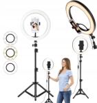 R2 Invest Stúdió gyűrűs lámpa LED-es felvételek sminkeléséhez 26cm F-260 állvánnyal (F-260)