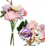 Przydasie. pl Gerbera Vegyes Csokor krizantém rózsa 38cm műkrém rózsaszín (#13908)