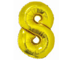 GoDan Arany 8-as Gold szám fólia lufi 76 cm MLG145595 (MLG145595)