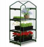 Plonos Mini erkély üvegház 3 polccal, fóliával, 125x69x49cm (4921)