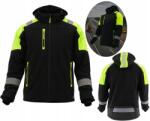 Protect Munkakabát Softshell Figyelmeztető Vízálló Fényvisszaverő Hi-vis Munkavédelmi XXL (KURTKA SOFSTHELL DROGOWA)