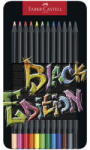 Faber-Castell Black Edition színes ceruza, 12 darabos háromszögletű, fémdobozban (116413)