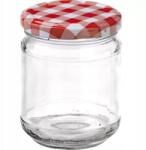 Gastrozone Gyomorsavós befőttesüvegek 212 ml, csavaros tetővel, kockás mintával, készlet (9006272020112)