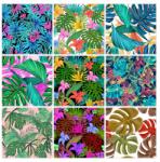 ZeSmakiem Poszter szett 9x 60x60 Mix Levelek Monstery (FIX30M_PL9E_180x180cm)