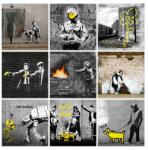 ZeSmakiem Poszter szett 9x 60x60 Mix Banksy (FIX4M_PL9E_180x180cm)