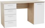 Mobikon Birou PAL stejar sonoma alb Eustach 137x60x76 cm (13230)