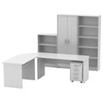 Mobikon Set mobilier birou mdf alb Johan 100x67.5x73.5 cm (17750)