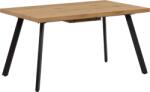 Mobikon Masa extensibila din mdf maro stejar si picioare metal negru Akaiko 180x80x75 cm (18288)