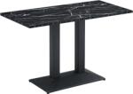 Mobikon Masa sufragerie, bistro metal negru DTD marmorat Rinaldo 120x60x75 cm (74519)