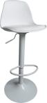 Mobikon Scaun bar piele ecologica metal alb Dobby 36x36x77-97 cm (74544)
