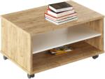 Mobikon Masuta de cafea mdf natur stejar artisan alb Rioma 90x60x45.2 cm (32613) Masa de cafea