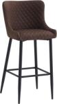 Mobikon Scaun bar textil maro metal negru Cezaria 51x56x105, 5 cm (74578)