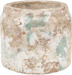 Clayre & Eef Ghiveci flori teracota bej verde 11x9 cm (59876)