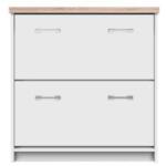 Mobikon Pantofar pal alb stejar sonoma Topty 80x27x85 cm (13989) Pantofar