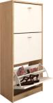 Mobikon Pantofar 3 compartimente pal stejar sonoma alb Vivat 50x28x116 cm (32643) Pantofar