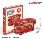  3D kicsi puzzle: Angol emeletes busz CubicFun 3D jármű makettek