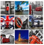 ZeSmakiem Poszter szett 9x 60x60 Mix London Anglia (FIX27M_PL9E_180x180cm)